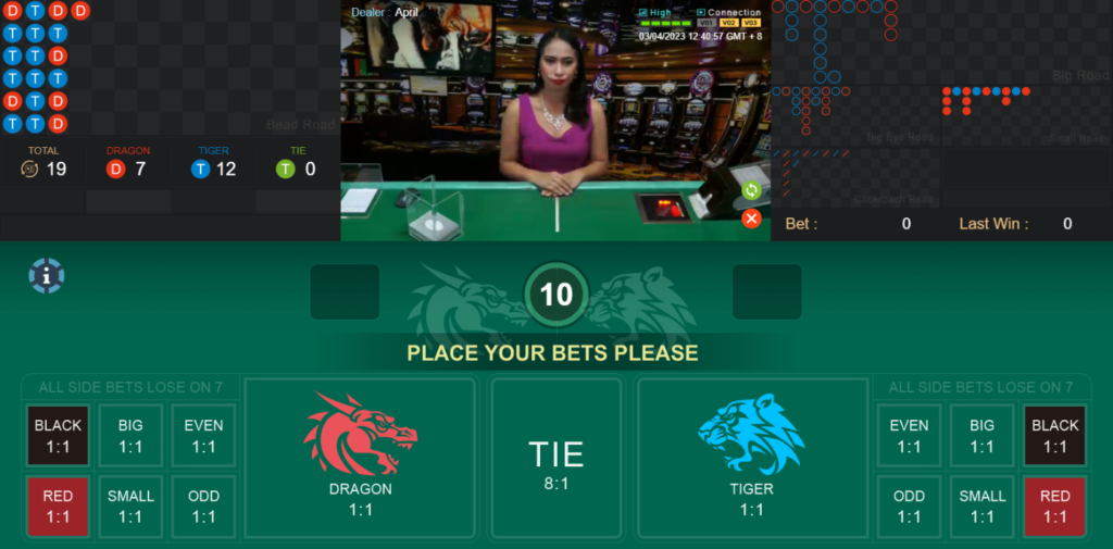 Đặt cược dragon tiger