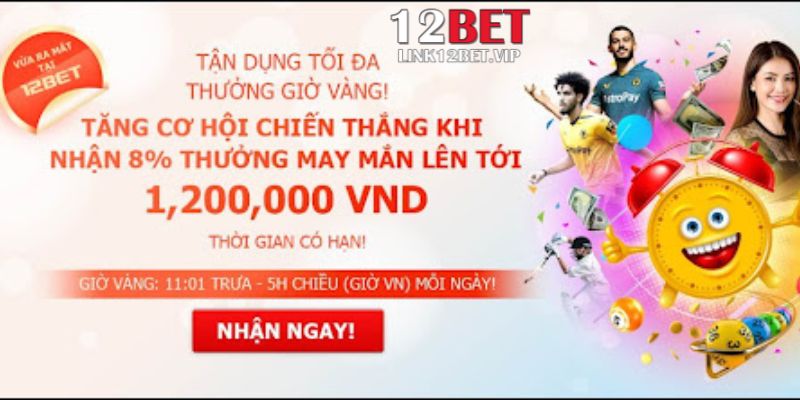 Cách tham gia khuyến mãi giờ vàng 8% tại 12BET